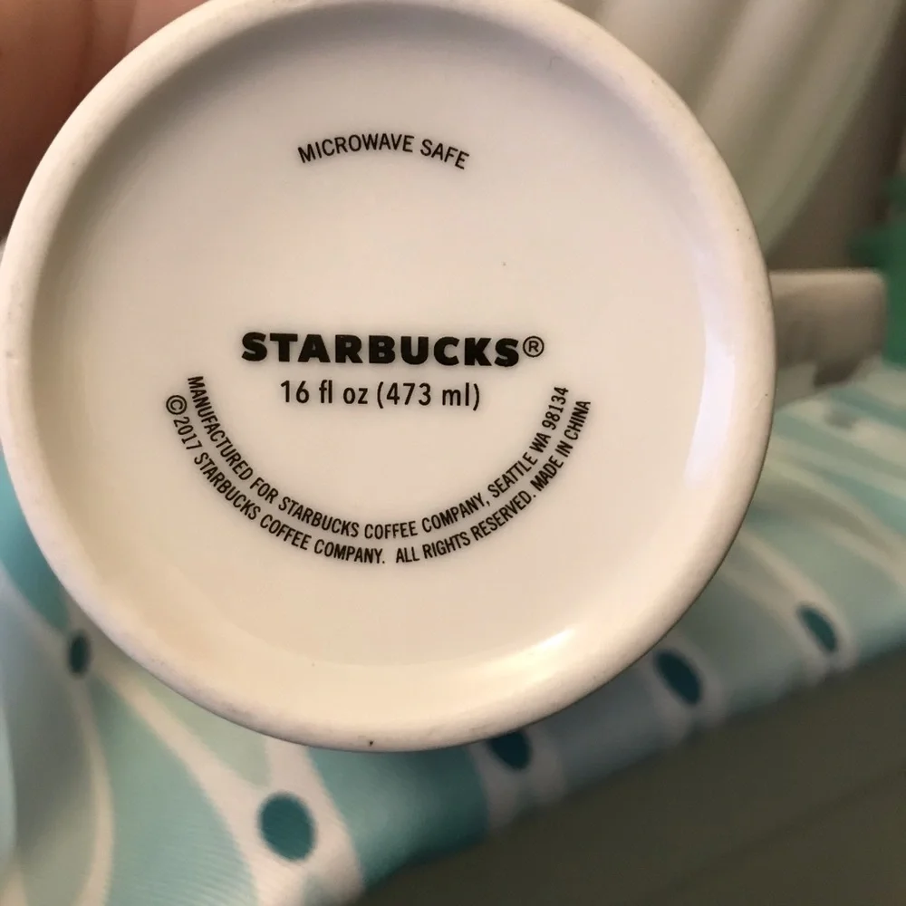 Starbucks 2017 Valentines Day Tall Mug Hearts Arrow red pink purple gold 16oz